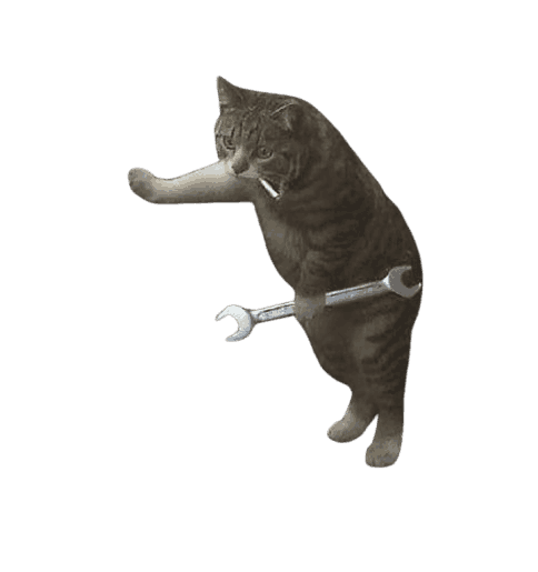Cat mechanic working
